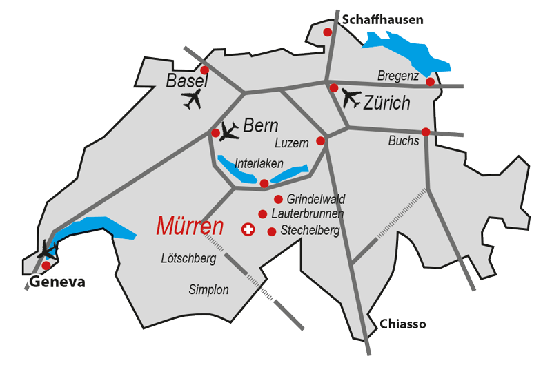 Kontakt und Anfahrt ins autofreie Mürren